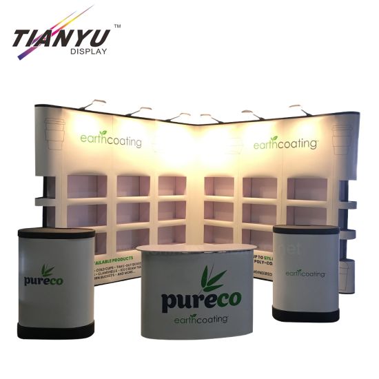 Magnetic Pop Up Display Aluminium Banner Stand Messestand
