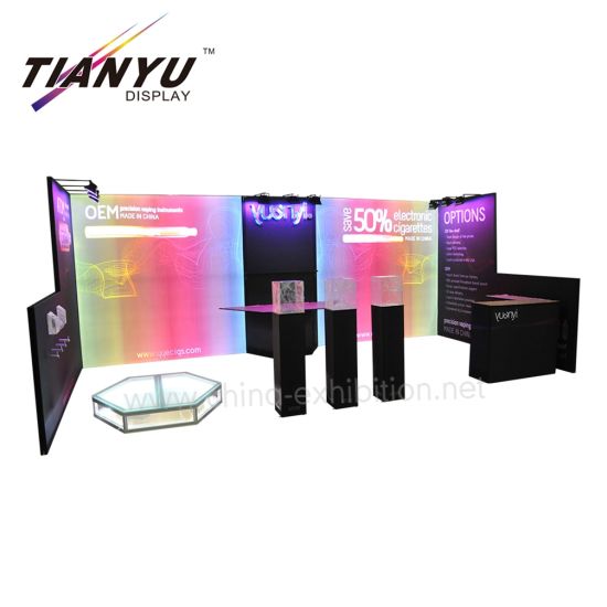 Tian Yu Angebot Zwei Side öffnen Aluminium Messestand für anzeigen LED-Leuchten