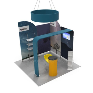 10 * 10FT / 3X3m bewegliche Spannungs-Gewebe-Anzeige mit Hintergrundbeleuchtung Stand Messe-Display Hintergrund Stand